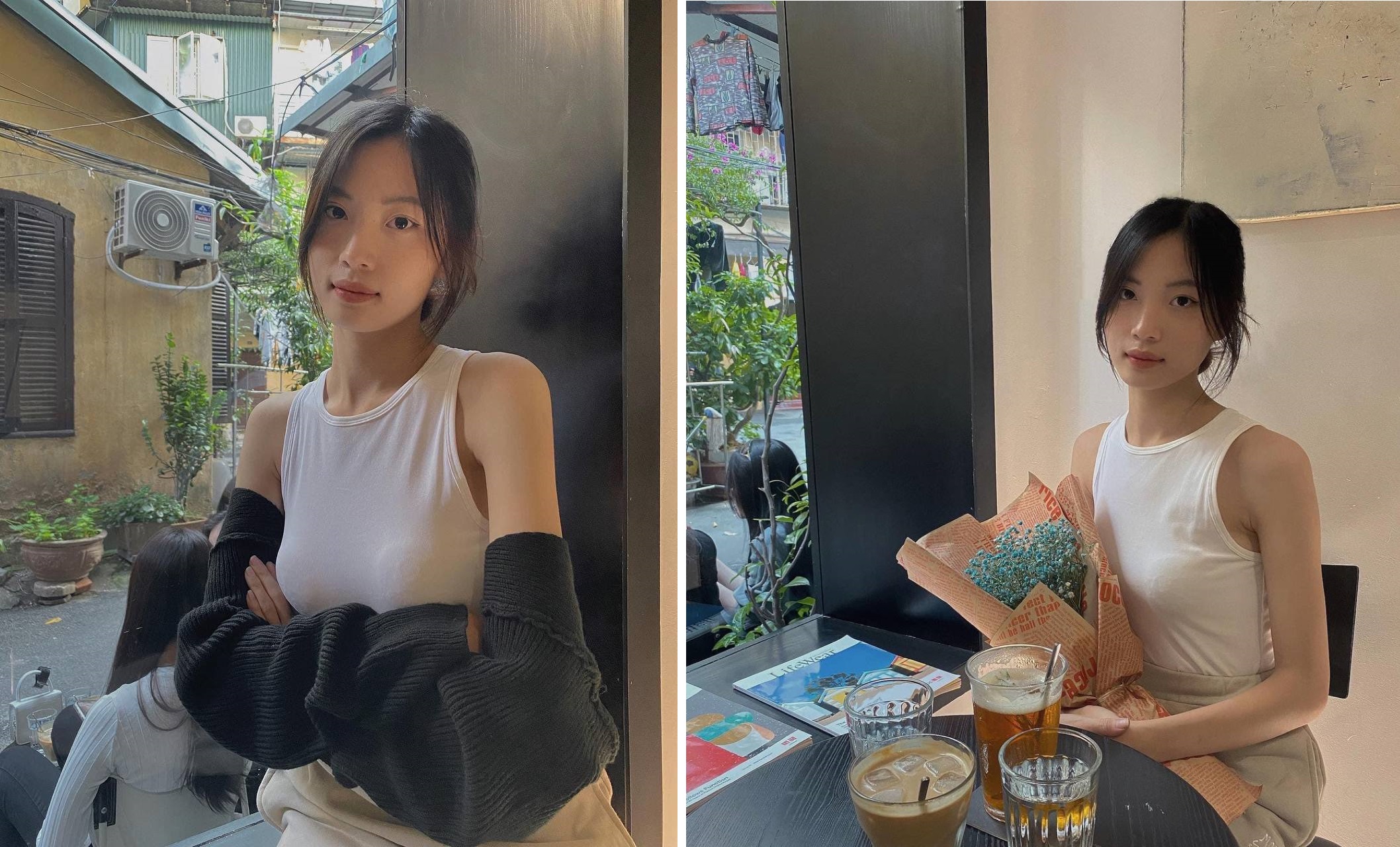 Em gái Việt Nam mệt rã rời sau ngày dài,